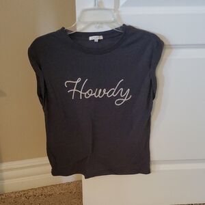 Z Supply Charcoal 'Howdy' Tee